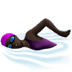 🏊🏿‍♀️ woman swimming: dark skin tone display on Apple